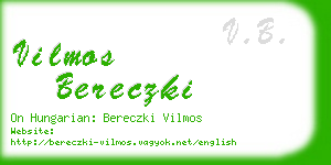 vilmos bereczki business card